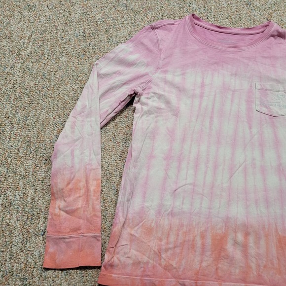 Vineyard Vines Shirt Men Medium Colorful Tie Dye Pullover Long Sleeve Whale Logo - Picture 5 of 16